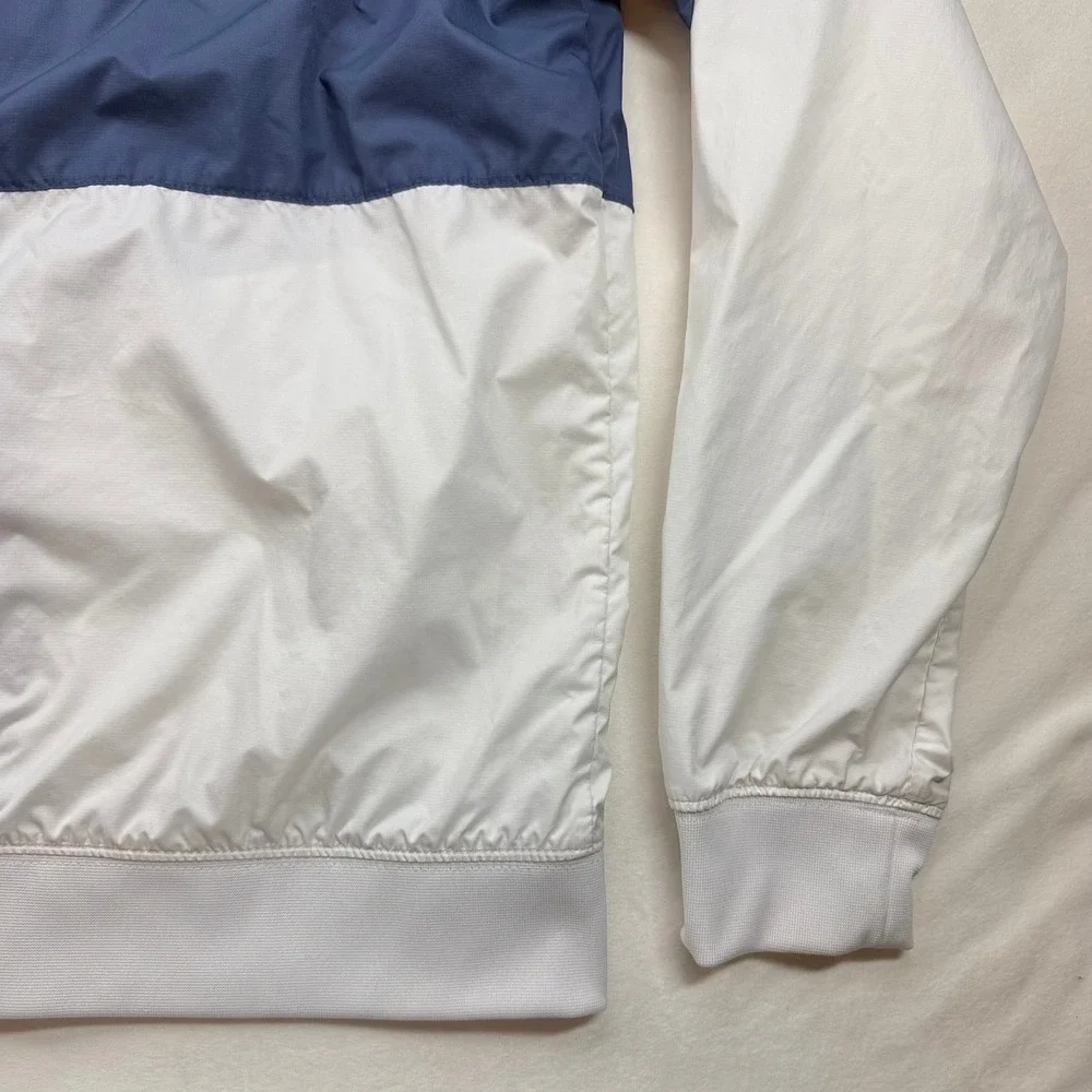Nike Sportswear Colorblock Windbreaker Hooded Jacket Blue White Youth XL Women S